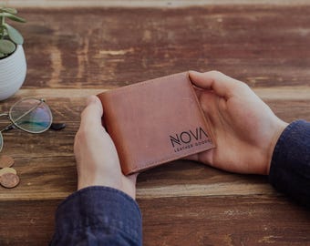 Custom Engraved Wallet for Men, Personalized Wallet, Christmas Gift Wallet, Leather Wallet, Leather Accessory Gift, Gift for Him
