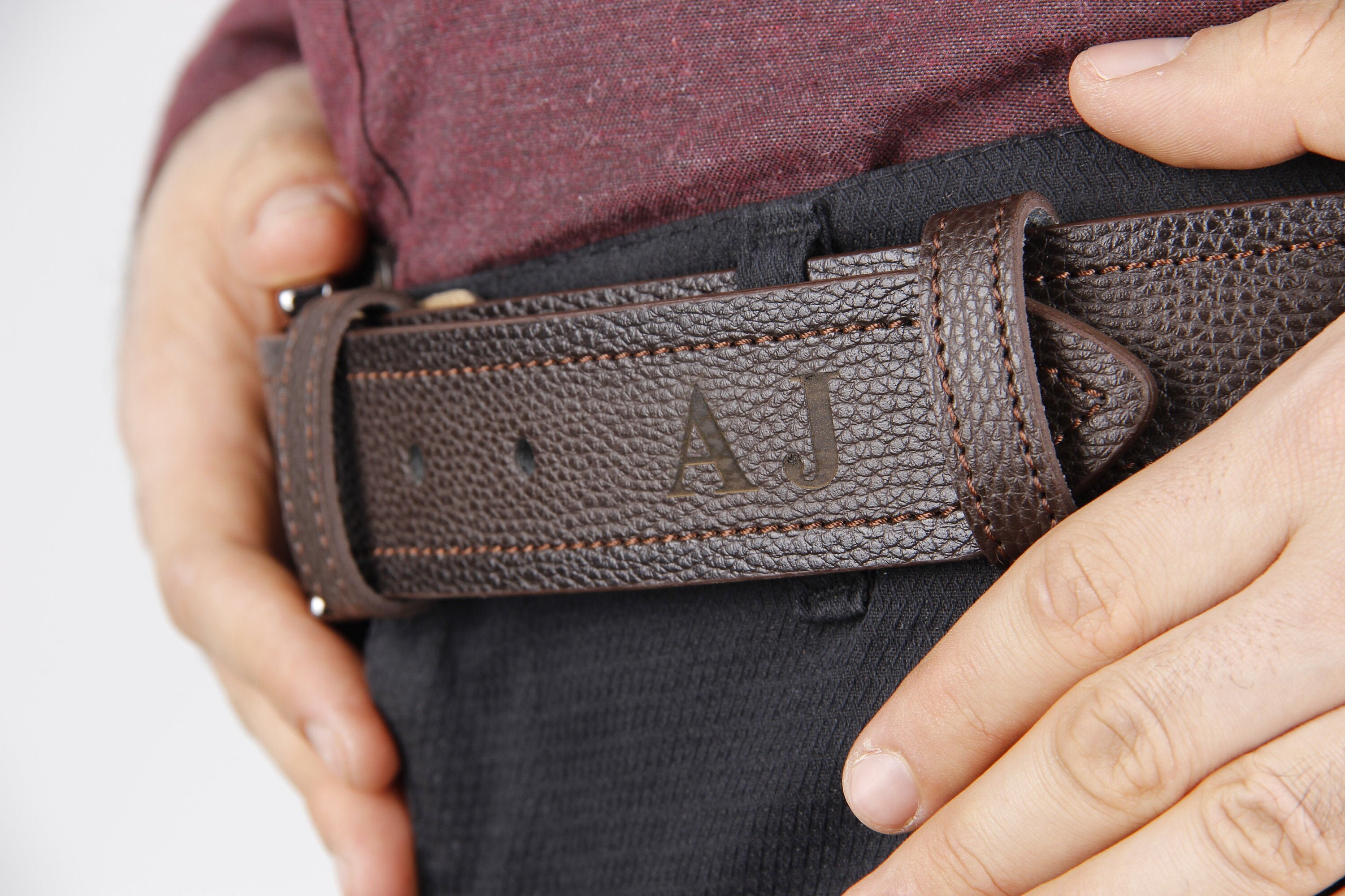 Customized Leather Belt for Men Engraved Men's Belt Etsy