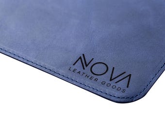 Custom Logo Mouse Pad (great for businesses), Extra Large Leather Desk Pad for Gaming, Boss Gift Desk Pad, Leather Anniversary Gift for Him