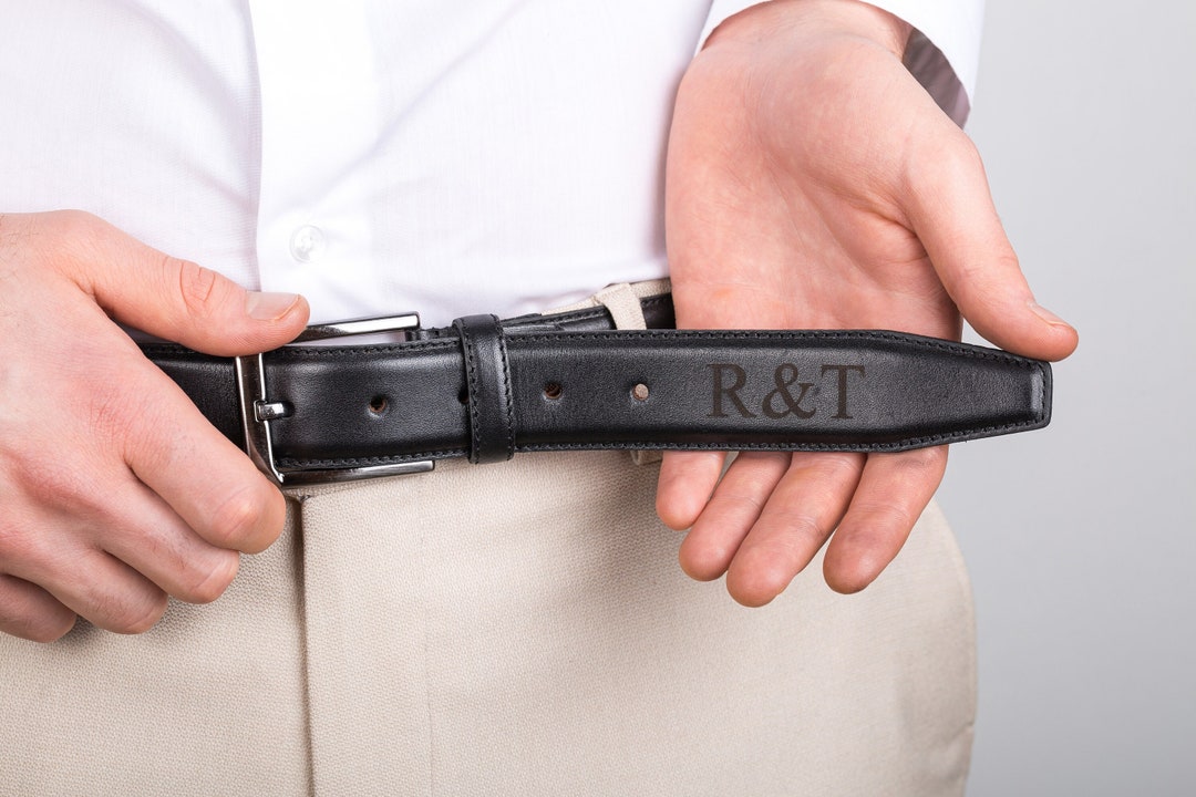 Christmas Gift for Men Engraved Leather Belt Gift for Him Etsy