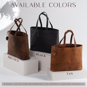 Personalized Leather Tote Bag, Laptop Tote Bag, Custom Tote Bag, Leather Laptop Bag, Personalized Tote Bag, Leather Shoulder Bag image 9