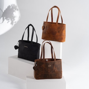 Personalized Gift for Moms, Grandma Gift, Custom Tote Bag, Gift for Her, Women Leather Accessories, Shoulder Bag, Best Friend Gift