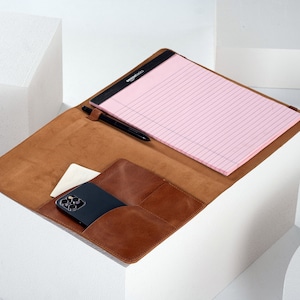 Leather Portfolio, Personalized Legal Pad, Custom Padfolio, Document Holder, Leather Journal, Portfolio with iPad Sleeve, Graduation Gift