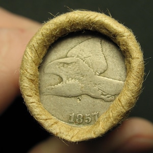 Estate Sale Roll (1) 50ct Lincoln Wheat Cent Penny Coins w/ 1857 Flying Eagle ~ 1909 Lincoln Wheat Cent Ends #64jb