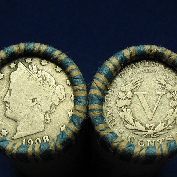 Nice Shotgun Roll(1)  Full of Liberty V Nickels from Old Collection  1883-1912