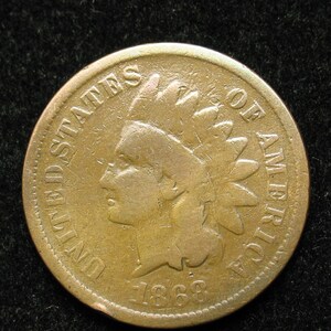 Just IN!! Semi-KEY Date! 1868 Indian Head Cent Penny *U.S. Collectible Coin*  #13!