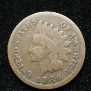Blow Out Sale!!  1886 Indian Head Cent Penny *U.S. Collectible Coin* #55k