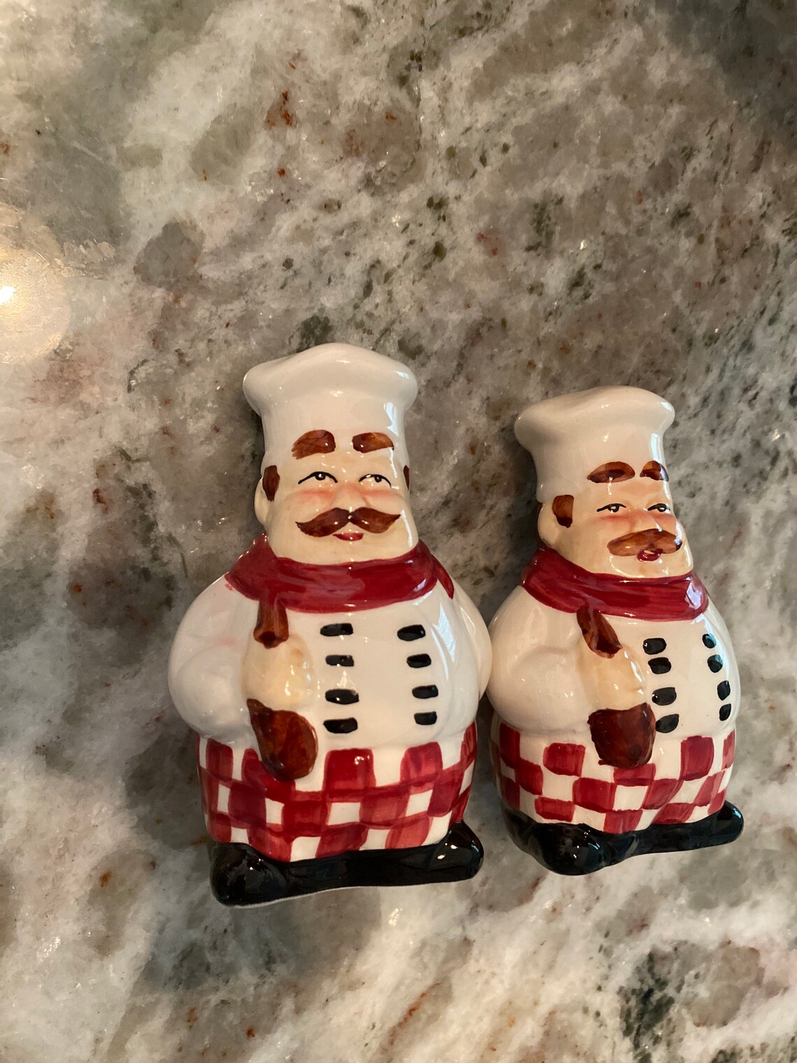 Italian Chef Salt and Pepper Shakers Chef Figurine Italian Etsy