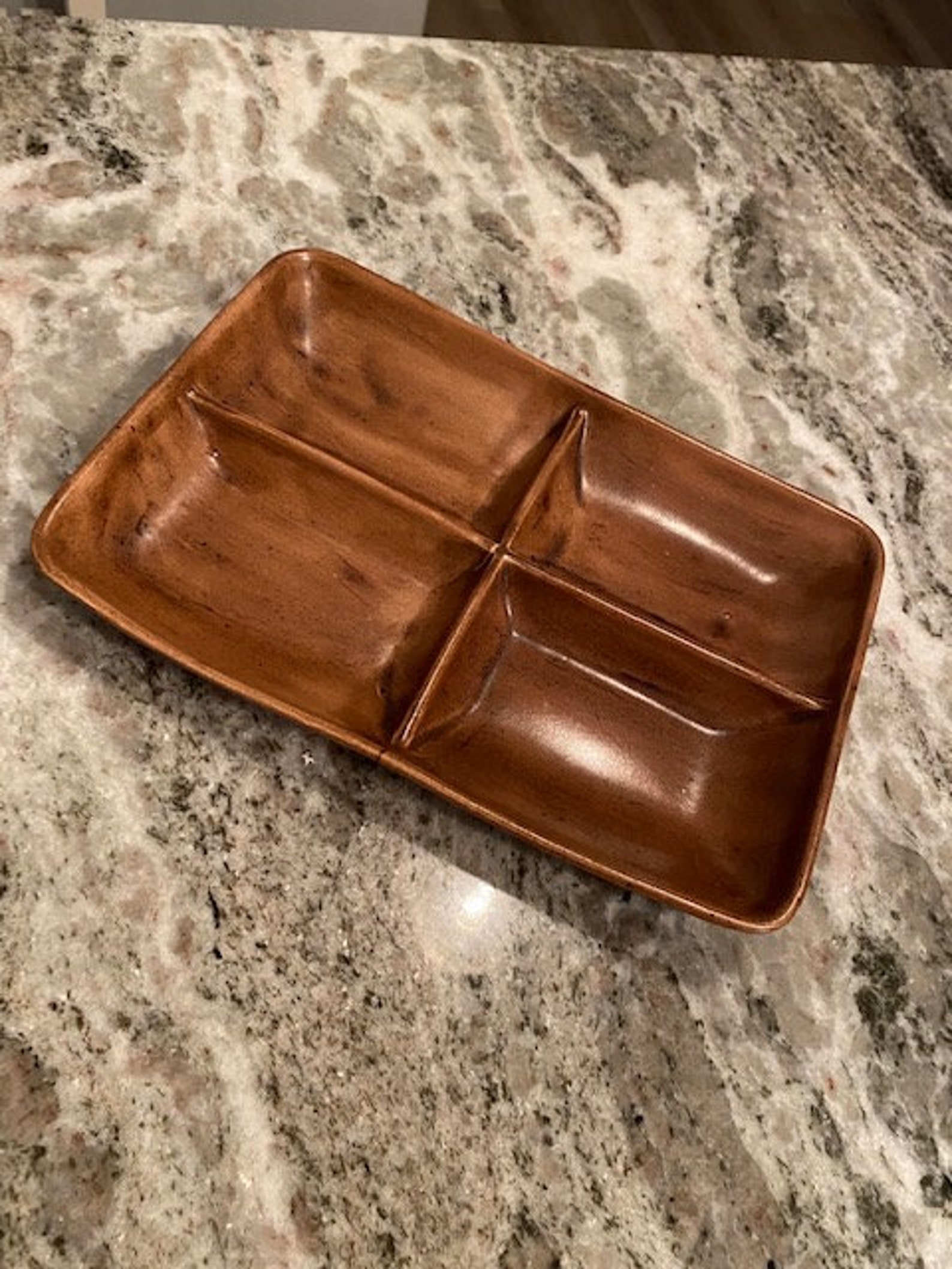 Divider Dish Handmade Farmhouse Decor Ceramic Divided Tray Etsy