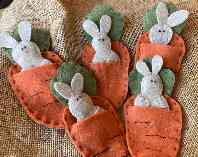 Felt Easter Bunny Finger Puppet Etsy
