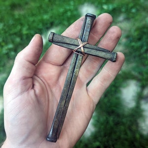Forged Nail-Cross Ornament