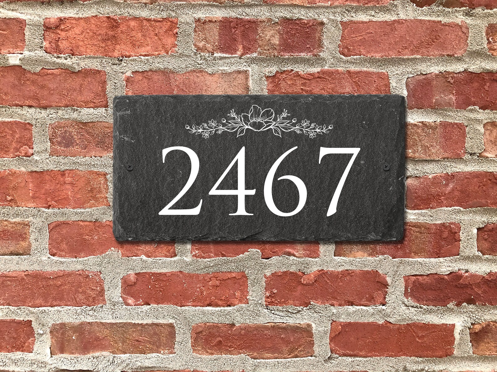 Slate house number Slate address plaque Personalized gift Etsy