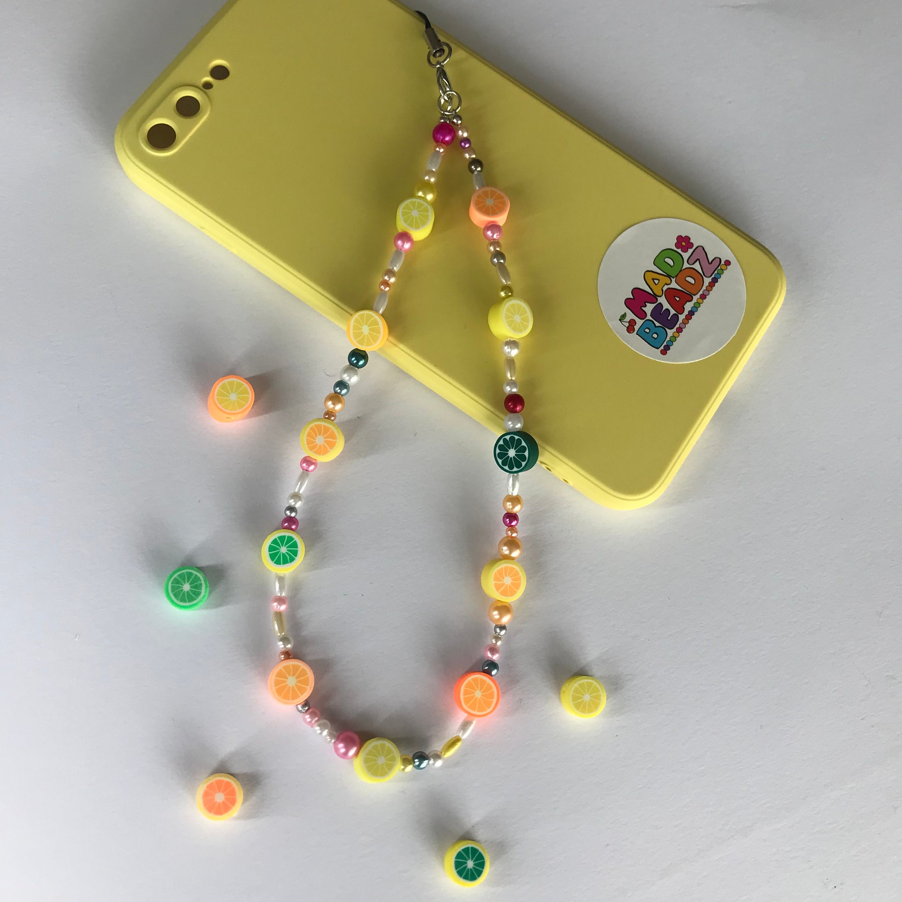 Tutti Fruity Beaded Phone Charm / Strap Collection - Etsy UK