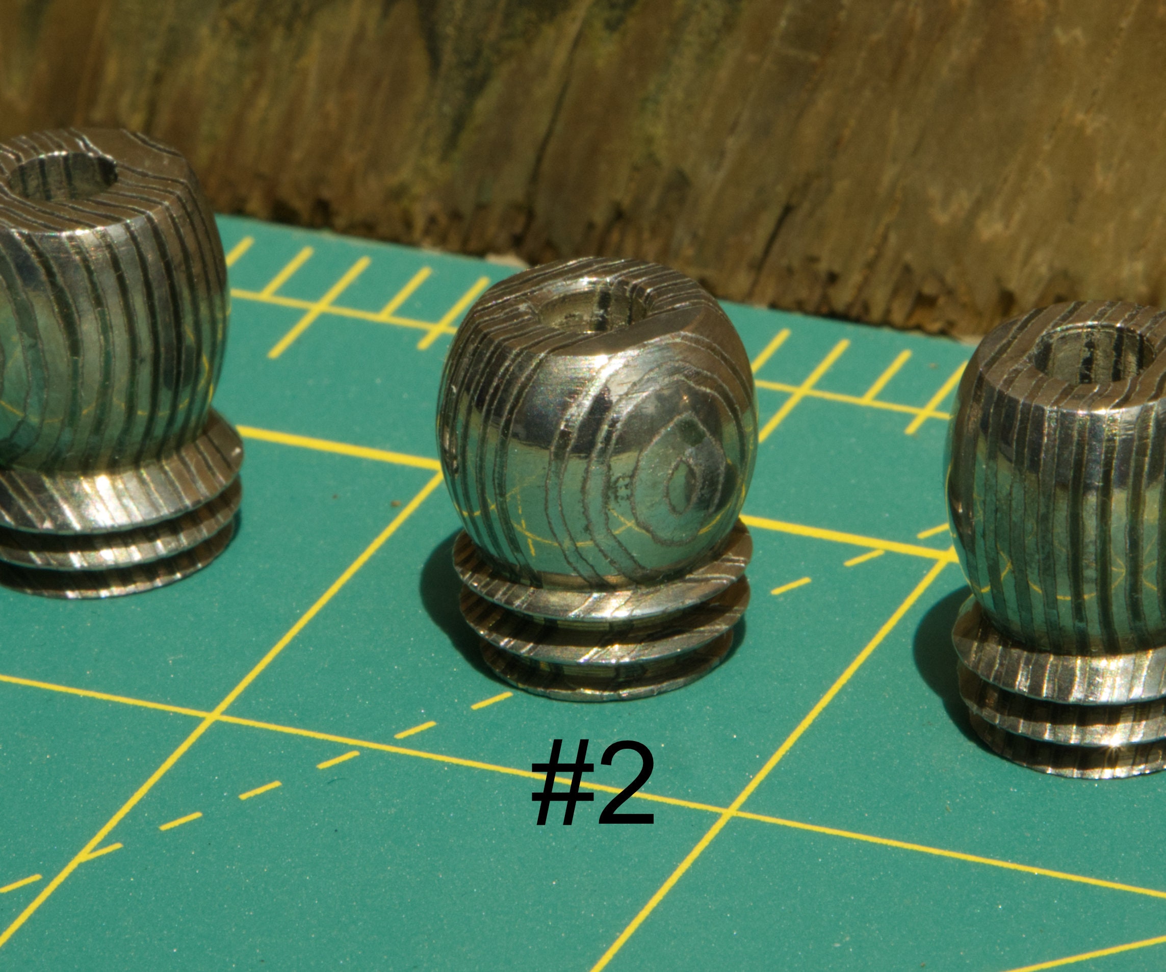 Unique Stainless Steel Damascus Bead with Acid Etching Etsy