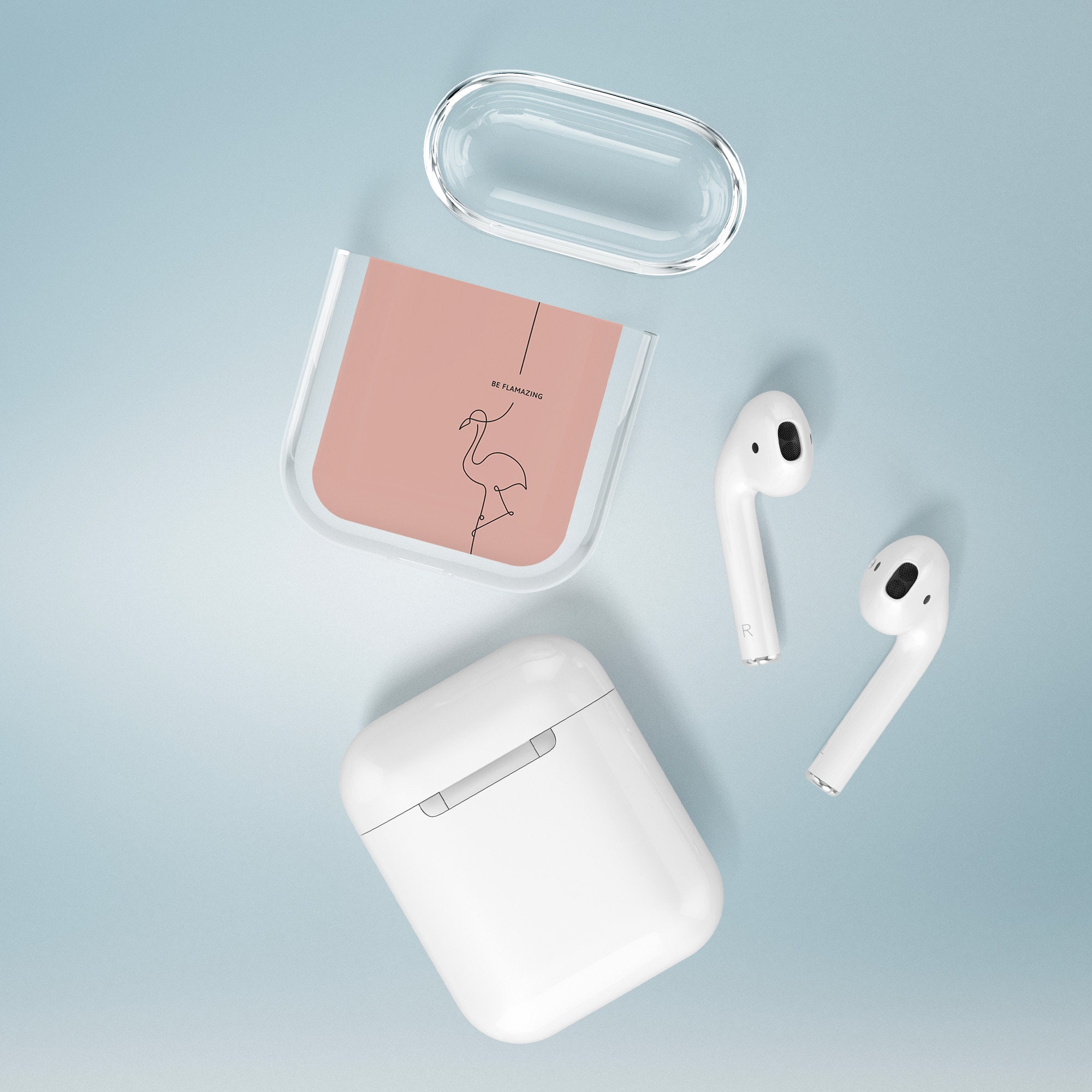Cute Animal Line Art Case Cover for Apple Airpods Pro Airpods