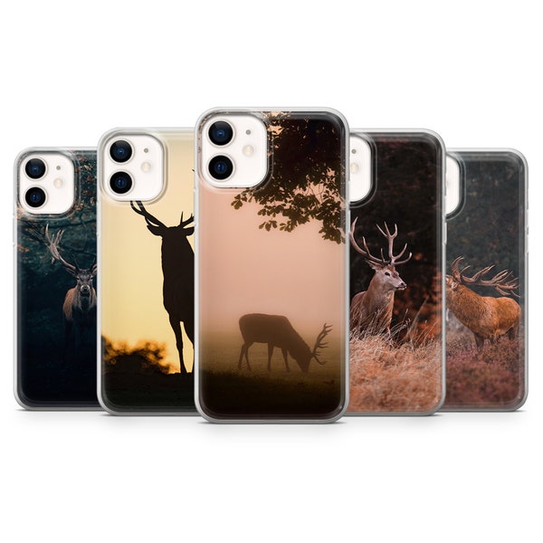 Deer, Elk Phone Case, Animal Art Gel Cover for  15, 15 Pro, 15 Plus, 15 Pro Max, 14, 14 Plus, 14 Pro, 14 Pro Max E64