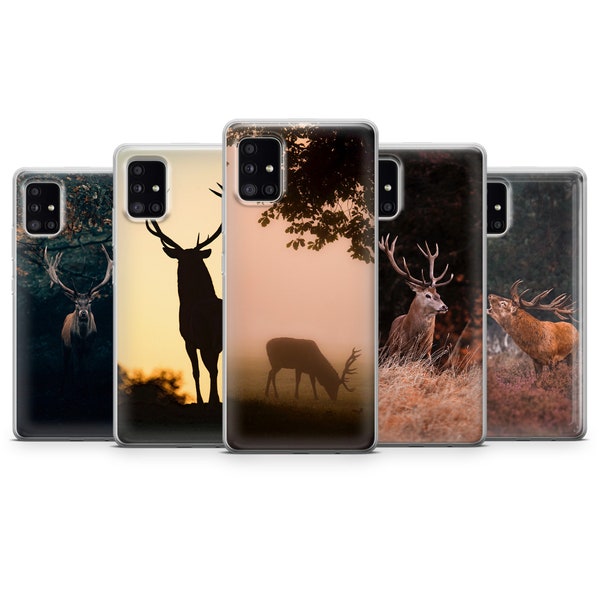 Deer, Elk Phone Case, Animal Art Gel Cover for S24, S24+, S24 Ultra, S23 FE, A15, A25 E64