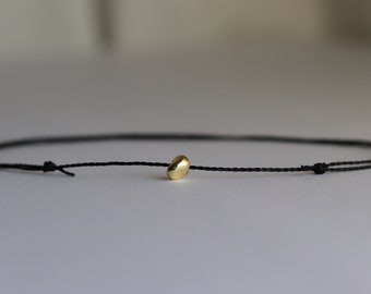 Gouden Hematiet Choker, Hematiet Ketting, Minimalistische Choker, Boho Choker