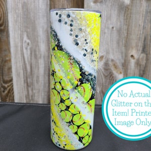 Softball Tumbler, Faux Glitter Tumbler, Softball Mom Cup, 20 oz Skinny Tumbler, Christmas Gift for Mom, Christmas Gift for Softball Player
