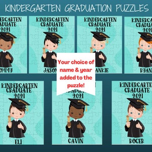 Personalized Puzzle for Kids - Kindergarten Graduation Gift - Kindergarten Graduation Boy Puzzle - Personalized Kindergarten Grad Gift