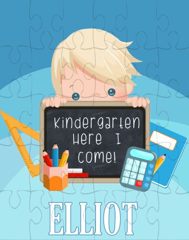 Personalized Puzzle for Kids Kindergarten Gift Kindergarten Boy Puzzle Personalized Kindergarten Gift Back to School Gift Elliot