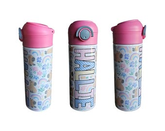 Capybara Water Bottle, Water Bottle for Kids, Water Bottle with Straw, Water Bottle for School, Back to School Water Bottle