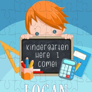 Personalized Puzzle for Kids Kindergarten Gift Kindergarten Boy Puzzle Personalized Kindergarten Gift Back to School Gift Logan