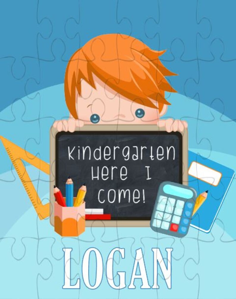 Personalized Puzzle for Kids Kindergarten Gift Kindergarten Boy Puzzle Personalized Kindergarten Gift Back to School Gift Logan