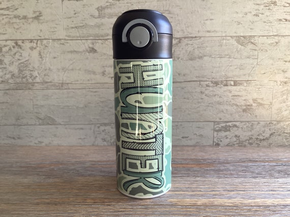 Retro Camo Water Bottle, Water Bottle for Kids, Water Bottle With Straw, Water  Bottle for School, Easter Gift for Kids, Kids Tumbler 