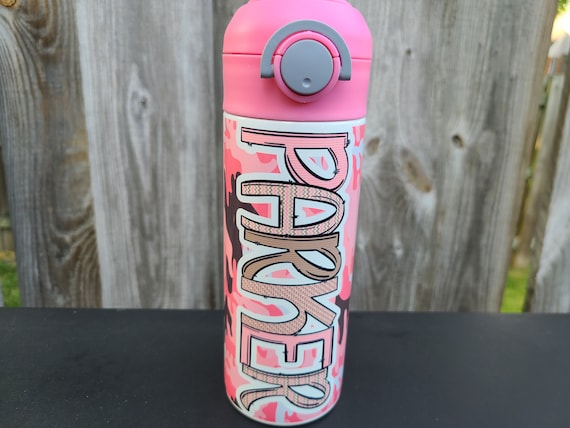 Pink Camo Water Bottle, Water Bottle for Kids, Water Bottle With Straw, Water  Bottle for School, Christmas Gift for Kids, Kids Tumbler 