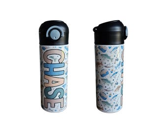 Fishing Water Bottle, Water Bottle for Kids, Water Bottle with Straw, Water Bottle for School, Back to School Water Bottle, Gift for Fishing