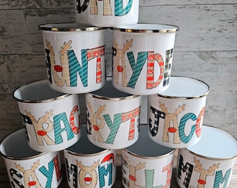 Christmas Personalized Kids Mug, Gift for Child, Christmas Eve Gift, Personalized Mug for Kids, Hot Cocoa Mug for Kids, Stocking Stuffer