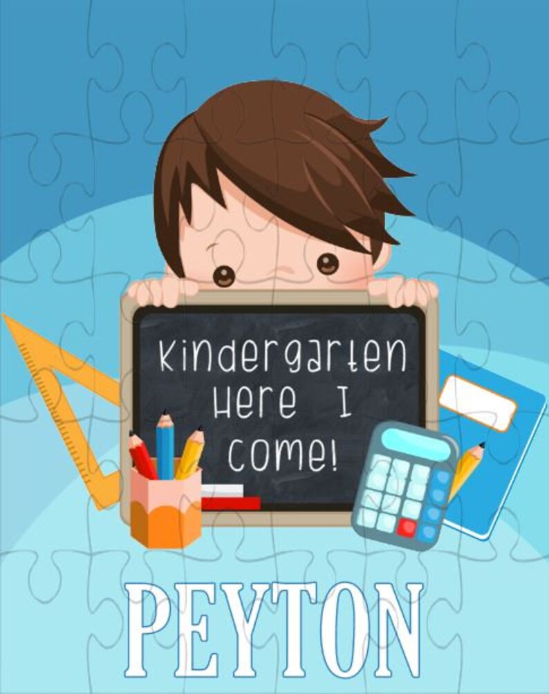 Personalized Puzzle for Kids Kindergarten Gift Kindergarten Boy Puzzle Personalized Kindergarten Gift Back to School Gift Peyton