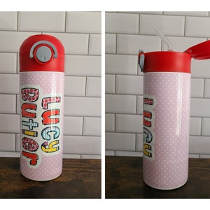 School Days Water Bottle, Water Bottle for Kids, Water Bottle with Straw, Water Bottle for School, Christmas Gift for Kids, Kids Tumbler