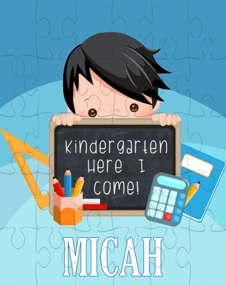 Personalized Puzzle for Kids Kindergarten Gift Kindergarten Boy Puzzle Personalized Kindergarten Gift Back to School Gift Micah