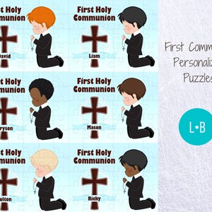 Personalized Puzzle for Kids - First Communion Gift - First Holy Communion Girl Puzzle - Personalized Communion Gift for Girl