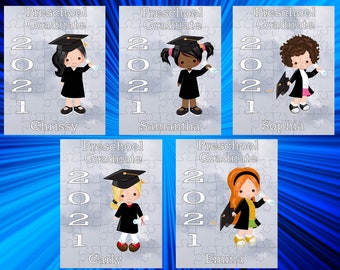 Personalized Puzzle for Kids - Preschool Graduation Gift - Preschool Graduation Girl Puzzle - Personalized Preschool Grad Gift