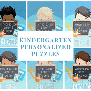 Personalized Puzzle for Kids Kindergarten Gift Kindergarten Boy Puzzle Personalized Kindergarten Gift Back to School Gift image 1