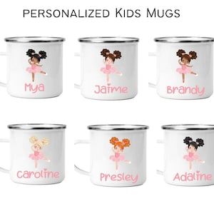 Ballerina Girls Personalized Mug, Ballet Dancer Gift, Ballerina Party Favor, Gift for Dance Team, Personalized Mug for Kids, Dance Recital