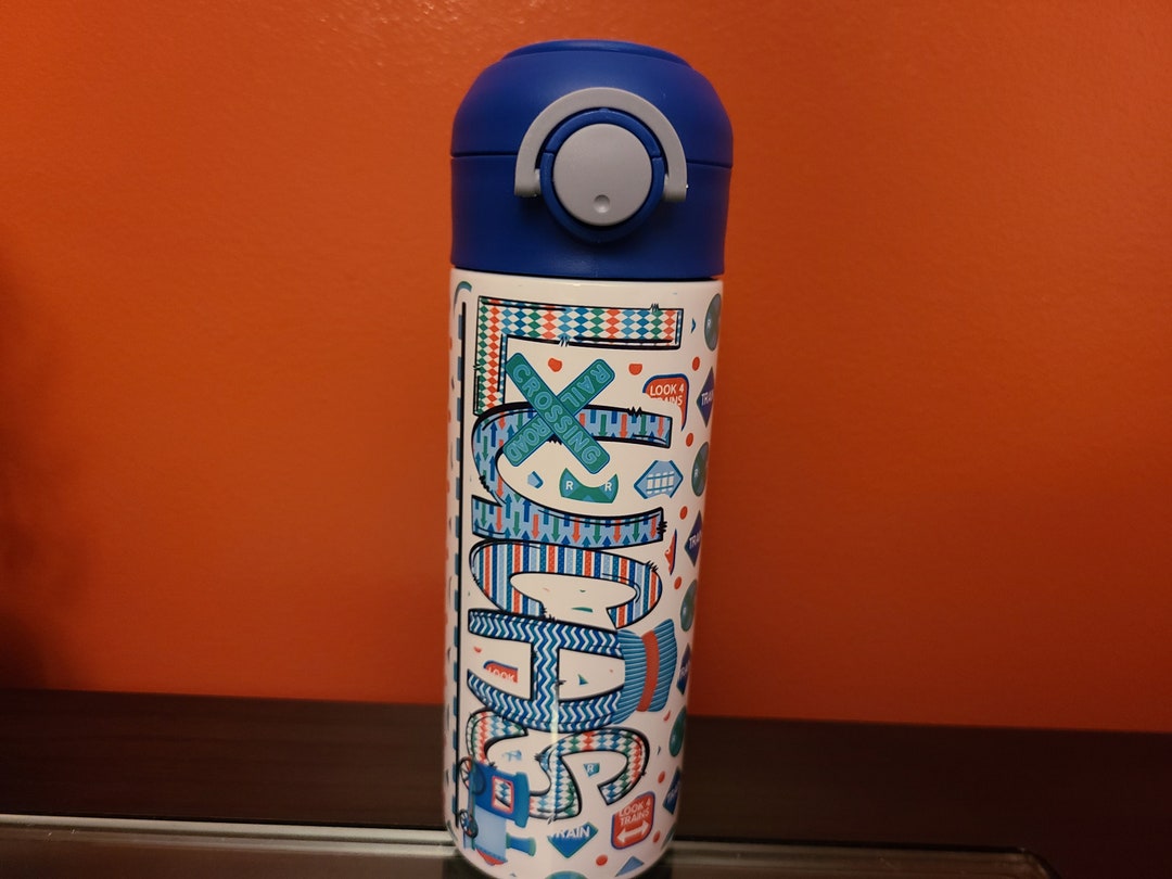 Train Water Bottle Kids Name Cup Water Bottle for Kids Etsy