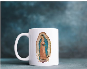 Tasse Notre-Dame de Guadalupe, Notre-Dame de Lourdes, Tasse mariale, Tasse Marie, Tasse catholique, Tasse Vierge Marie, Don catholique, Notre-Dame de Fatima