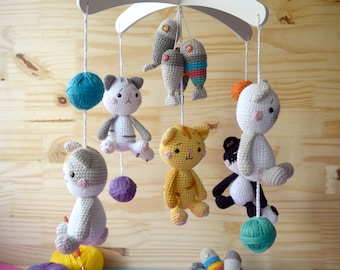 Crochet Pattern – AmiCats Baby Mobile