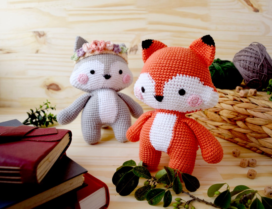 Crochet Pattern Fox – Red Fox and Arctic Fox (michael and Megan
