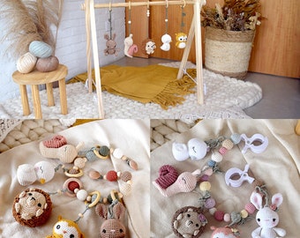 Woodland Friends - Stroller mobile and Montessori Play Gym