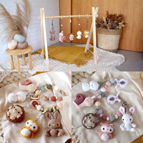 Woodland Friends - Stroller mobile and Montessori Play Gym