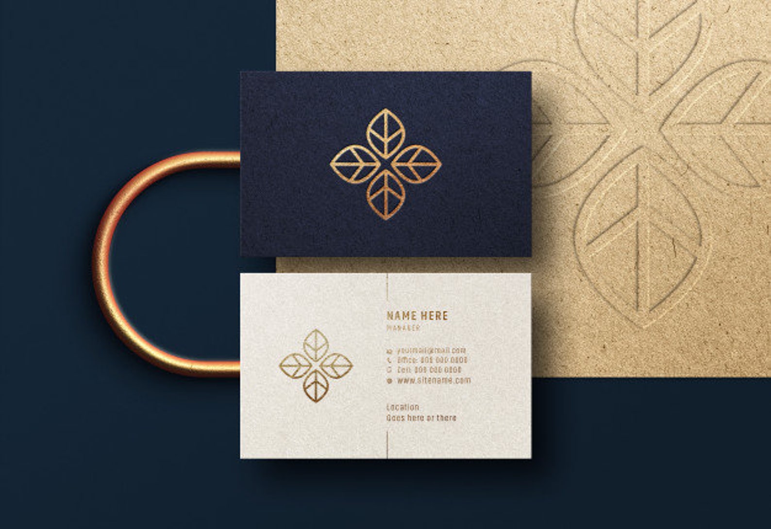Luxury Custom Business Card With Gold Embossed Effect Etsy