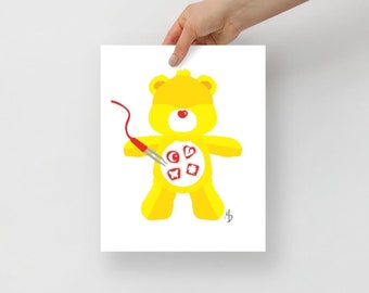 Minimalist Care Bear/Operation Matte Art Print