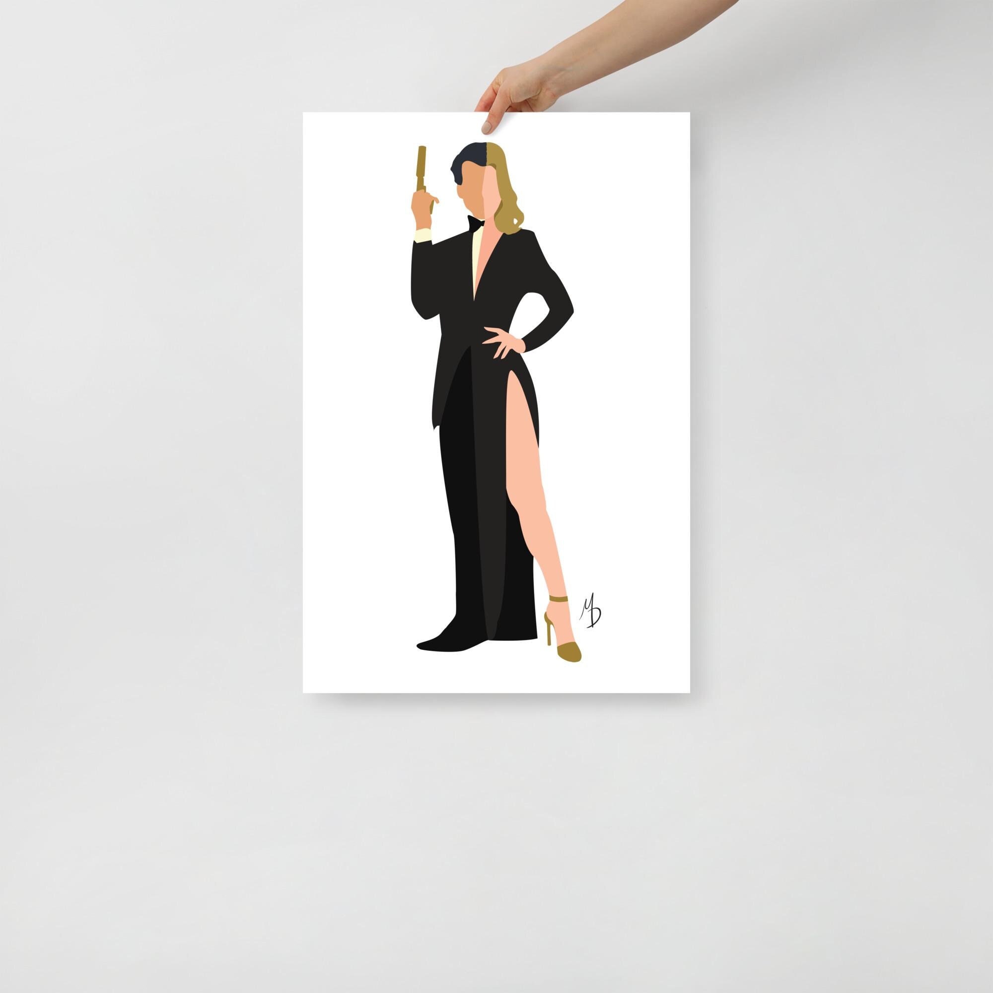 Minimalist Bond/Bond Girl Matte Art Print