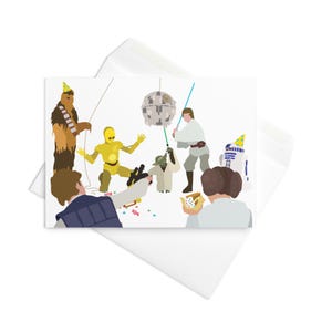 Star Wars-wenskaart verjaardagsfeestje (met envelop)