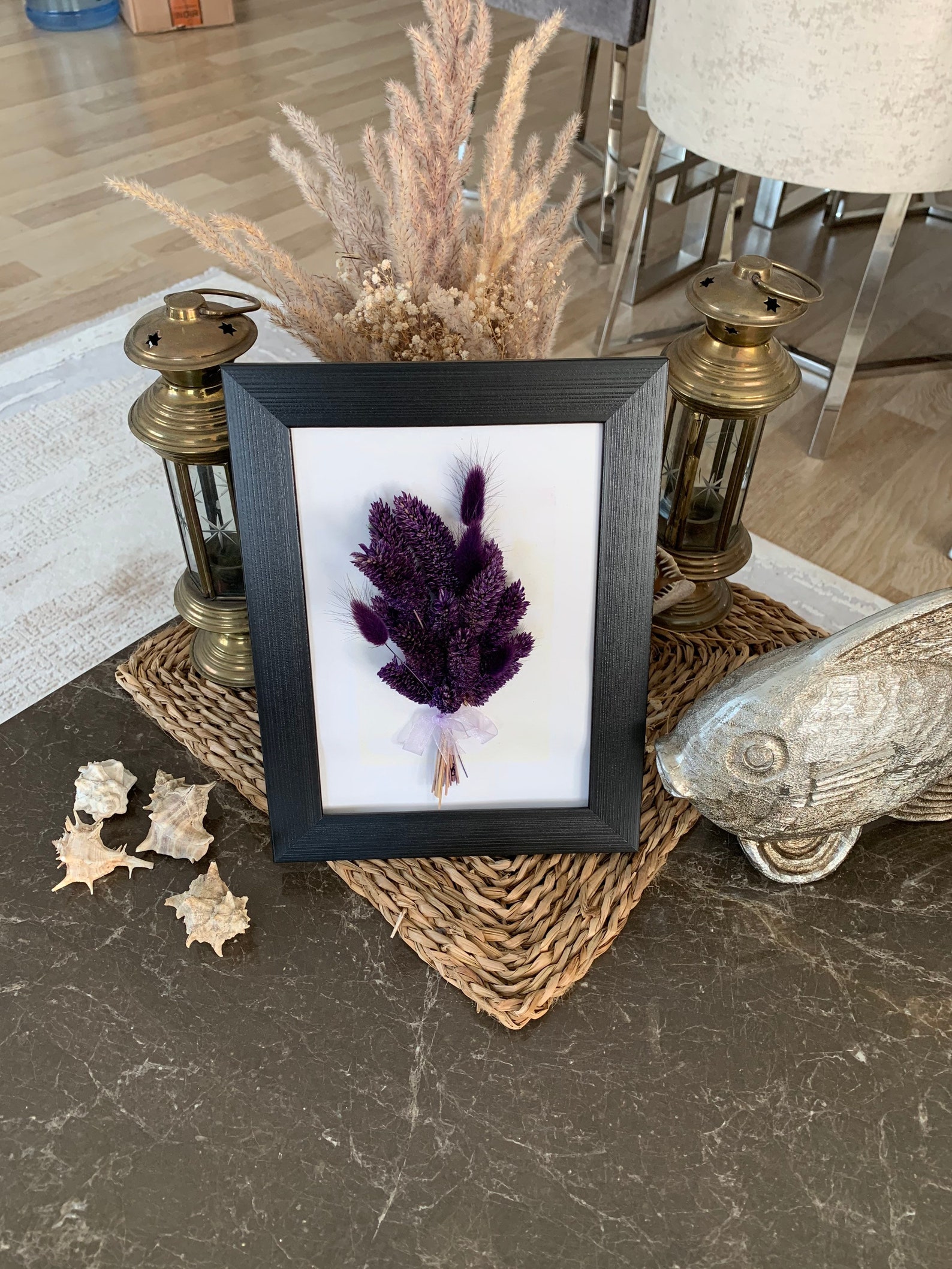 Dried Flower Frame / Personalized and Mothers Day Gift / Home Etsy